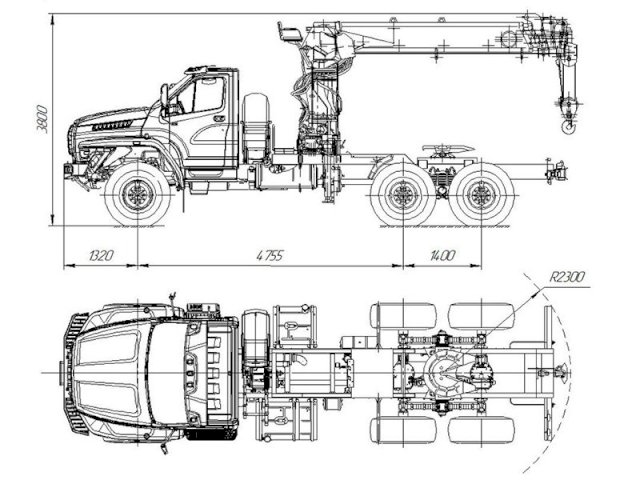 Фото №9: Седельный тягач Урал-NEXT 4320-6952-72Е5Г38 с КМУ АНТ 15-5ТЛ (007)