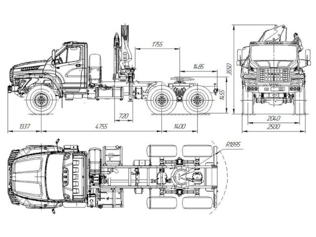 Фото №5: Седельный тягач Урал-NEXT 4320-6952-72Е5Г38 с КМУ АНТ 12-2 (009)