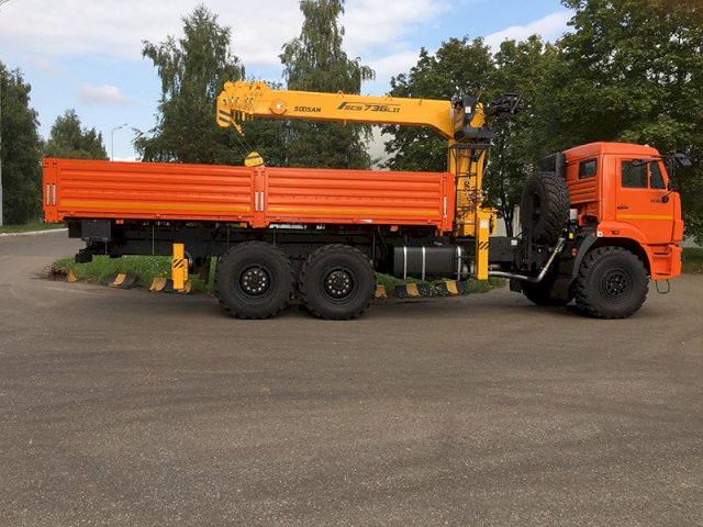 Фото №4: Бортовой КАМАЗ 43118 с КМУ Soosan SCS 736 L II TOP