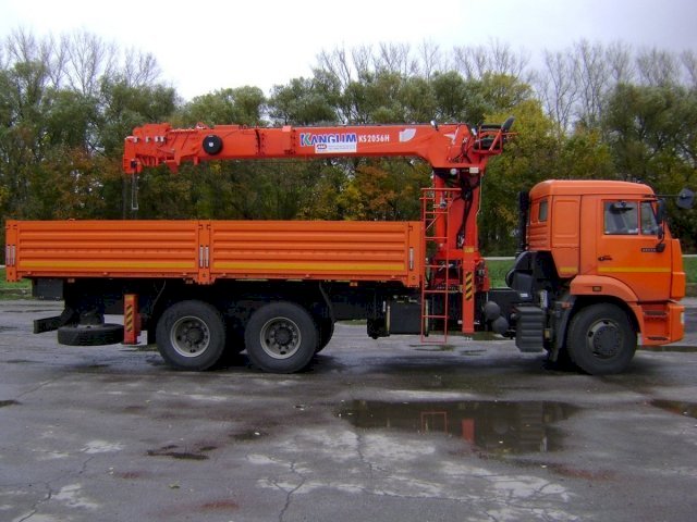Фото №3: Бортовой КАМАЗ 65115 с КМУ Kanglim KS2056