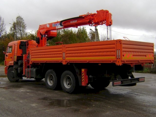 Фото №2: Бортовой КАМАЗ 65115 с КМУ Kanglim KS2056