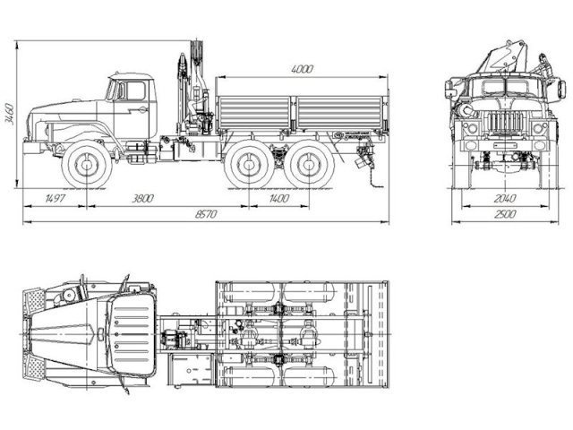 Фото №8: Бортовой Урал 5557-1112-72Е5 с КМУ АНТ 12-2 (38)