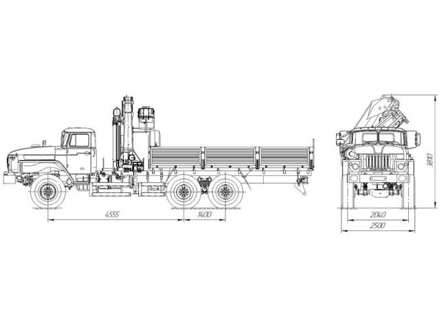 Фото №8: Бортовой Урал 4320-1916-72Е5 с КМУ Инман ИМ-240 (32)