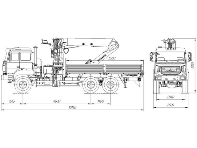 Фото №8: Бортовой Урал 4320-4972-80Е5 с КМУ АНТ 27-1 (35)