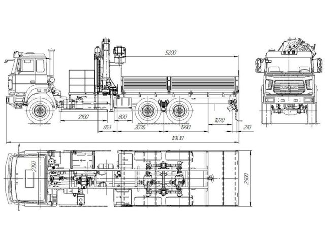 Фото №13: Бортовой Урал 4320-4952-80Е5 с КМУ АНТ 22-2 (40)