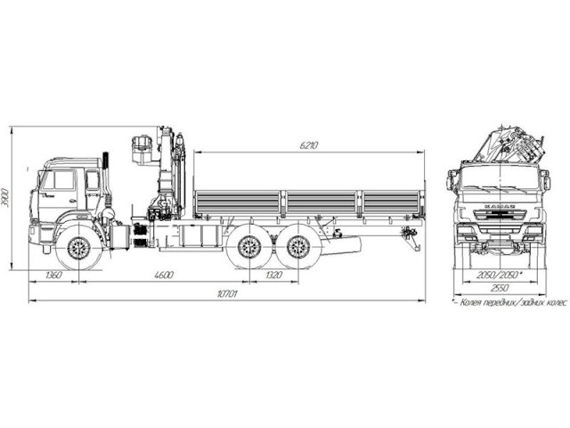 Фото №22: Бортовой КАМАЗ-65117-3010-48(A5) с КМУ АНТ 22-3 (64)