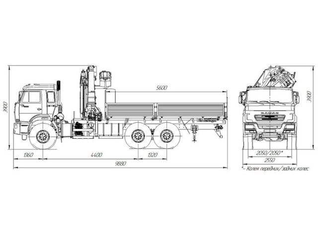 Фото №8: Бортовой КАМАЗ-43118 с КМУ АНТ АНТ 22-4 (46)