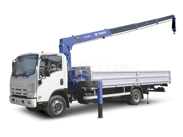 Фото №2: Бортовой ISUZU ELF 9.5 (NQR90) с КМУ Tadano TM-ZE364HS