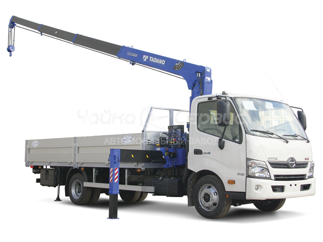 Фото №2: Бортовой Hino-300 с КМУ Tadano TM-ZE363HS