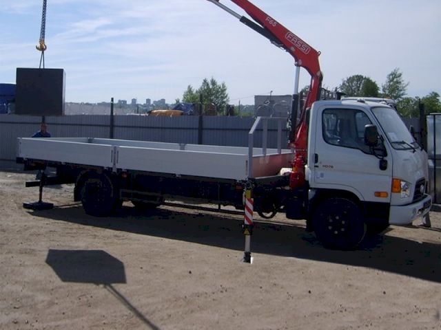 Фото №2: Бортовой Hyundai HD 78 c КМУ Fassi 65