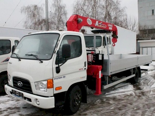 Фото №2: Бортовой Hyundai HD 78 с КМУ UNIC URV 373