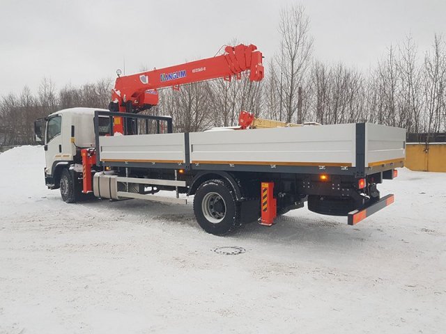 Фото №14: Бортовой Isuzu FVR 34 c КМУ Kanglim 1256 с фаркопом (борт 6,8м)