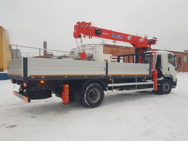 Фото №9: Бортовой Isuzu FVR 34 c КМУ Kanglim 1256 с фаркопом (борт 6,8м)