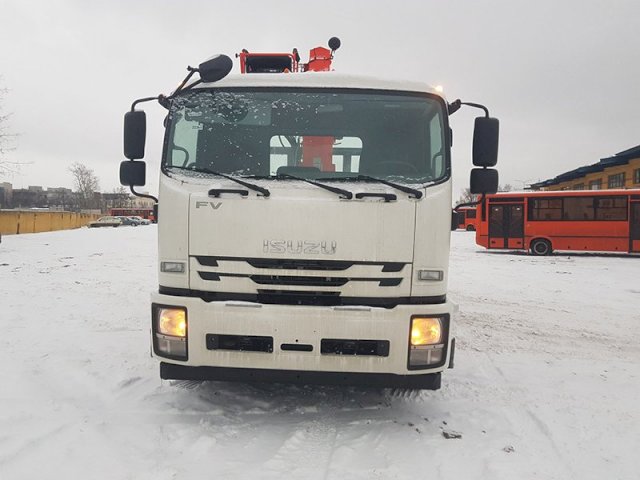 Фото №5: Бортовой Isuzu FVR 34 c КМУ Kanglim 1256 с фаркопом (борт 6,8м)