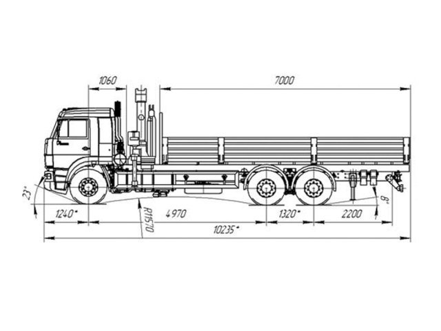 Фото №2: Бортовой КАМАЗ-65117 с КМУ Hangil HGC 987