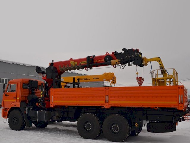 Фото №4: Бортовой КМУ ИНМАН ИТ-200 c буром на шасси КАМАЗ 43118-73094-50