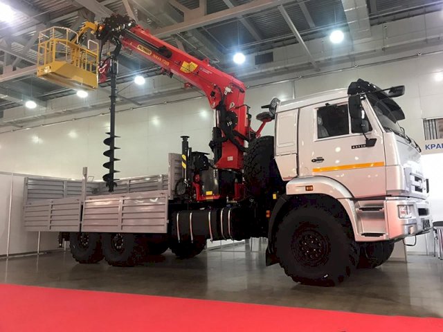 Фото №5: Бортовой КМУ ИНМАН ИТ-200 c буром и люлькой на шасси КАМАЗ 43118-73094-50