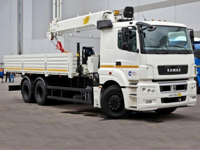Фото №1: Бортовой КАМАЗ 65207 с КМУ Галичанин 150