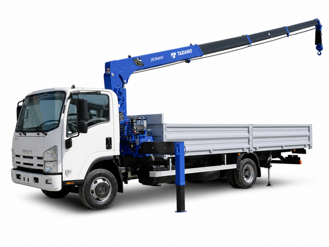Фото №1: Бортовой ISUZU ELF 9.5 (NQR90) с КМУ Tadano TM-ZE364HS