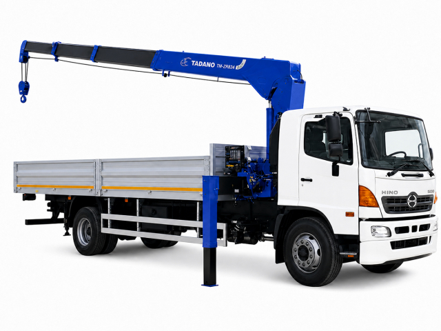 Фото №1: Бортовой HINO-500 M8 с КМУ Tadano TM-ZR824