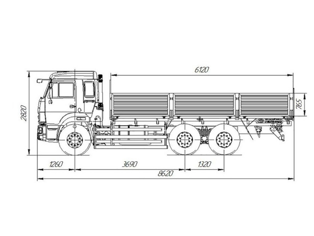 Фото №1: Бортовой КАМАЗ 65115-3094-50 с КМУ Fassi F195A 0.25
