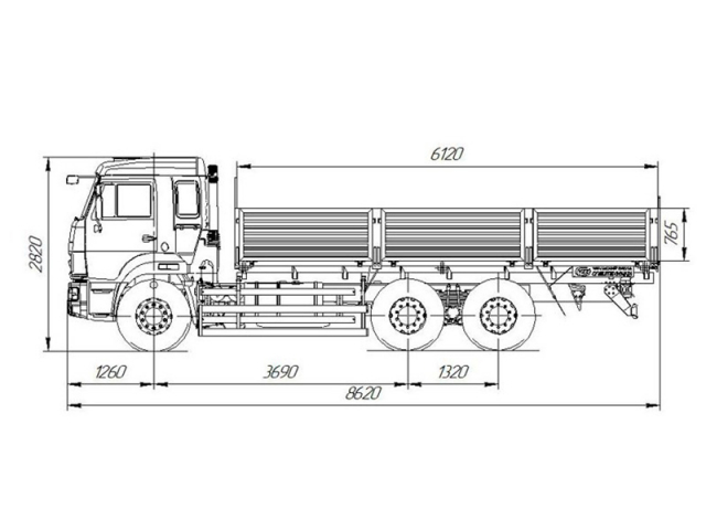Фото №1: Бортовой КАМАЗ 65115-3094-48 с КМУ Fassi F195A 0.25