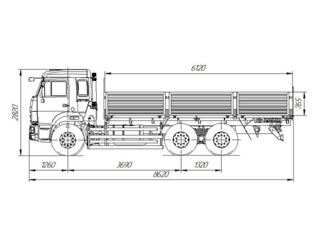 Фото №1: Бортовой КАМАЗ 65115-3094-50 с КМУ Fassi F215A 0.22