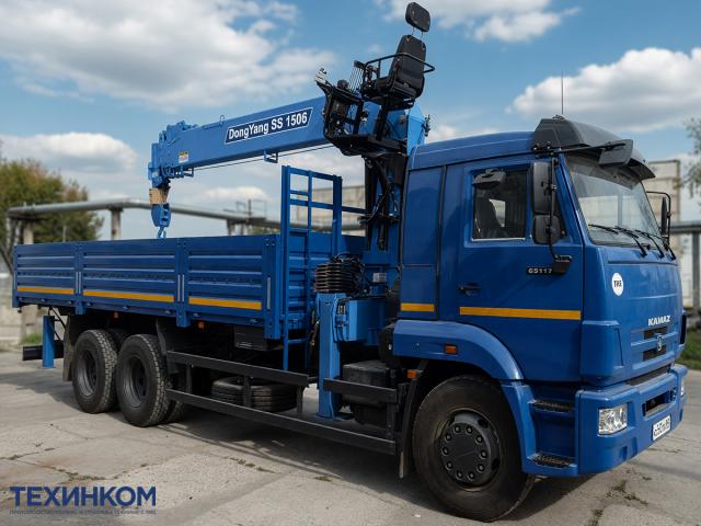 Фото №1: Бортовой КАМАЗ 65117 с КМУ DongYang SS 1506
