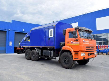 Передвижная маслостанция КАМАЗ 43118-3027-50 с КМУ АНТ 8.5-2 (032)