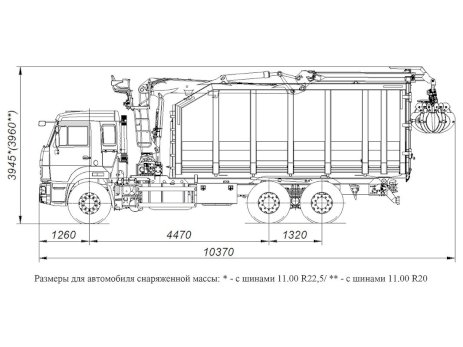 КАМАЗ 65115-3094-48 с кузовом ПМ (30 куб.м.) с КМУ VM10L74М