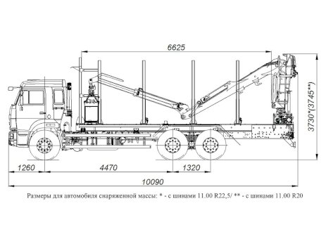КАМАЗ 65115-3094-50 с КМУ ОМТЛ 97-04