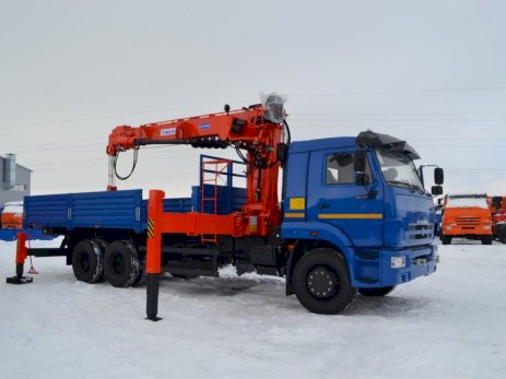 Бортовой КАМАЗ 65117 с КМУ Kanglim KS-2056 Auger с буром