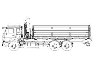 КАМАЗ 65115-773962-50 с КМУ Palfinger Inman IM150N (3-х сторонняя разгрузка)
