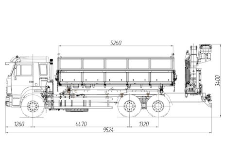 КАМАЗ 65115-3094-50 с КМУ Palfinger Inman IM150N (2-х сторонняя разгрузка)