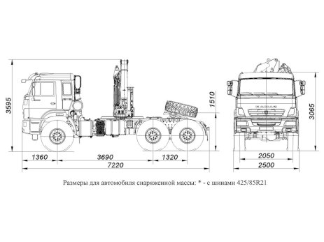 КАМАЗ 53504-6030-50 с КМУ Inman IM150N
