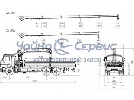 КАМАЗ-65117 с КМУ Tadano ZR824