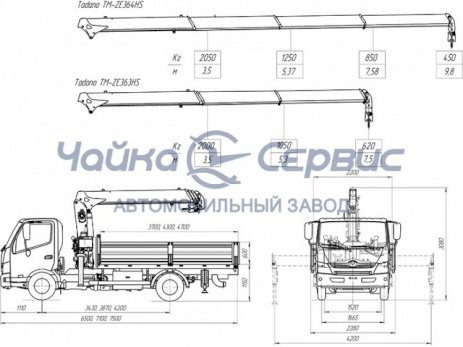 Hino-300 с КМУ Tadano TM-ZE363HS