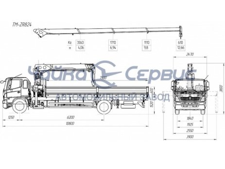 HINO-500 M8 с КМУ Tadano TM-ZR824