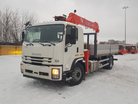 Isuzu FVR 34 c КМУ Kanglim 1256 с фаркопом (борт 6,8м)
