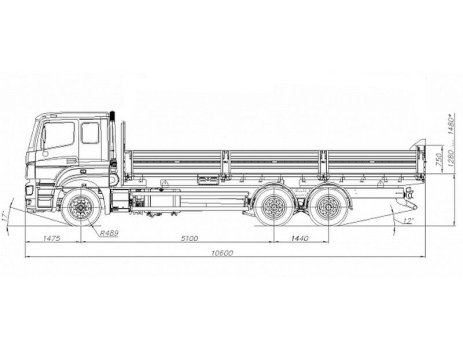 КАМАЗ-65207 с КМУ Hangil 756